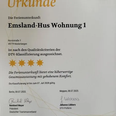 Apartment Emsland Hus Wg1 *